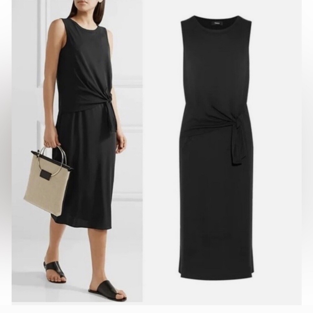 Theory Black Midi Dress